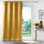 Lot de 2 rideaux 100% occultant 135 x 240 cm velours frappé Anthéa Jaune ocre