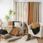 Plaid chaud 125 x 150 cm bouclette unie Wooly Naturel
