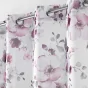 Panneau a oeillets 140 x 240 cm voile sable imprime velvet flower Blanc