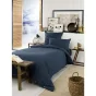 Housse de couette chaude en flanelle 140 x 200 cm Candice Bleu foncé