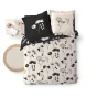 Housse de couette 240 x 220 cm percale de coton 78 fils + 2 taies Iris