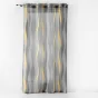 Panneau a oeillets 140 x 240 cm voile sable imprime ondulys Jaune/anthracite