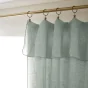 Rideau ajustable + 8 anneaux pince 140 x 270 cm en Lin lavé Soline Eucalyptus