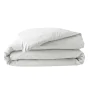 Parure de couette 240 x 220 cm + 2 taie 63 x 63 cm  en percale de coton Blanc