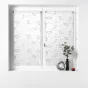 Paire droite passe tringle 2 x 60 x 160 cm voile sable brode hoops Gris