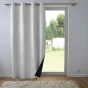 Lot de 2 Rideaux occultant 140 x 260 cm velours relief shadow Perle