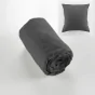 Drap housse flanelle chaude 140 x 190 cm Bonnet 30 cm  + 2 taies 63 x 63 Anthracite