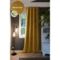 Lot de 2 Rideaux luxe occultant + isolant phonique polaire L180 x H260 cm Laponie Jaune
