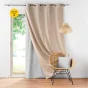 Lot de 2 Rideaux  occultant/thermique/phonique doublure amovible 140 x 260 cm Coverline Beige