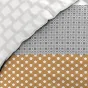 Pack parure de couette 240 x 220 cm Arsene + DH 140x190 cm Blanc