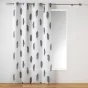 Voilage a oeillets 140 x 240 cm effet lin imprime eternity Naturel