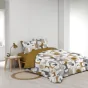 Parure de Lit 240 x 220 cm Geomelo Ocre + 2 taies