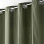 Lot de 2 rideaux a oeillets 140 x 240 cm 100% coton uni Panama Kaki