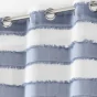 Voilage a oeillets 140 x 260 cm voile sablé fils coupés Lalina Bleu