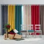 Lot de 2 rideaux 140 x 260 cm unis à passants Essentiel Jaune