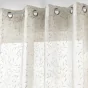 Voilage à Œillets 140 x 240 cm - Voile Sablé Appliqué Métallisé Maïssa
