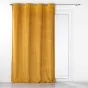 Lot de 2 Rideaux tamisant à oeillets 140 x 260 cm velours relief Velouriane Jaune