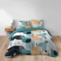 Housse de couette 200 x 200 cm coton 42 fils + 2 taies Sprint