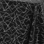 Nappe rectangle 140 x 240 cm microfibre imprimee metallisee mikado Noir/argent