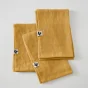 Lot de 3 serviettes lin lavé 40 x 40 cm soline miel Jaune