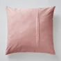 Taie d'oreiller brodée 63 x 63 cm jeanne rose boisé Vieux rose