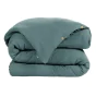 Housse de couette gaze de coton Bio 140x200 cm 1 personne Bleu canard