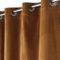 Lot de 2 Rideaux à oeillets 140 x 260 cm velours côtelé Casual Camel