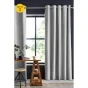 Lot de 2 rideaux occultant 140 x 280 cm grande hauteur Obscure Gris