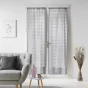 Paire droite passe tringle 2 x 70 x 200 cm voile sable candide Gris
