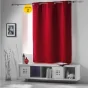 Paire de rideaux a oeillets 140 x 180 cm occultant uni occult Carmin