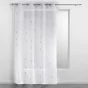 Panneau a oeillets 140 x 280 cm voile sable fils chenille chenilla Gris