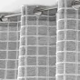 Voilage a oeillets 140 x 240 cm tissé fantaisie Karrona Anthracite