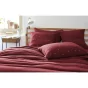Taie d'oreiller gaze de coton brodée fil or 50 x 70 cm Gaia Chic Lie de vin