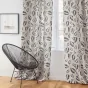 Lot de 2 Rideaux a oeillets 140 x 260 cm polyester imprimé Alma Noir