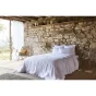 Drap plat 240 x 300 cm lin lavé soline craie Blanc