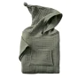poncho enfant mixte 2/5 ans gaze de coton unie gaïa romarin