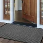 Tapis rectangle 80 x 120 cm anti-poussière grattoir Toscan - Noir/Gris