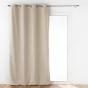 Rideau à œillets isolant doublé polaire Jupiter Beige 140 x 260 cm