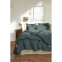 Bout de Lit 90 x 200 cm en Lin Lavé Soline Gris Foncé – Élégance et Confort Naturel