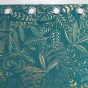Lot de 2  Rideaux tamisant à oeillets  140 x 260 cm Imprimé métalillisé Belflor Emeraude/Or