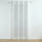 Voilage a oeillets 140 x 240 cm voile tissé appliqué Levita Blanc