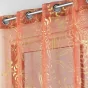 Panneau a oeillets 140 x 280 cm voile sable imp. metallise belflor Terracotta/or