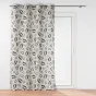 Lot de 2 Rideaux a oeillets 140 x 260 cm polyester imprimé Alma Noir
