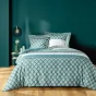 Parure 3 p. 240 x 220 cm polycoton  52 fils Stria Emeraude