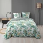 Pack housse de couette 240 X 220 cm microfibre Louna + dh 140 x 190 Sauge