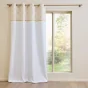 Rideau a oeillets 140 x 240 cm coton/polyester+top imp metal. majestia Sans