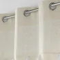 Rideau a oeillets 140 x 240 cm polycoton uni+ pompons Isalina Blanc