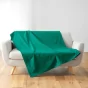 Plaid enroulable 180 x 220 cm polycoton Lucile Emeraude