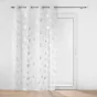 Voilage a oeillets 140 x 240 cm voile sablé  imprimé metallisé Edelia Argent