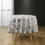 Nappe ronde (0) 180 cm polyester imprime alma Noir